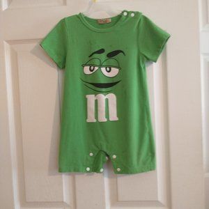 KIDS GREEN M&M's ROMPER
